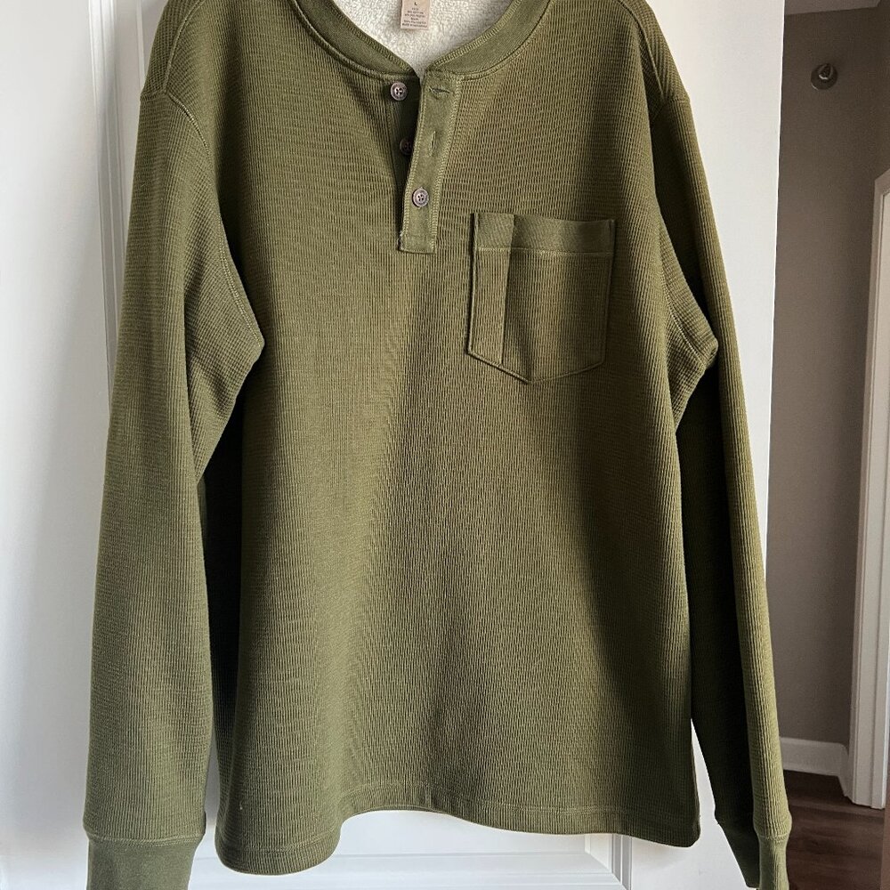DULUTH TRADING COMPANY Men's Thermal Shirt - Green - Size L - New without tags